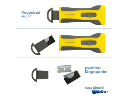 easyabsorb Grattoir à vitres, poignée softgrip, jaune/gris