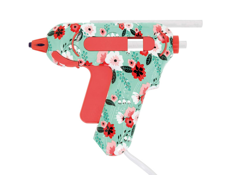 WESTCOTT Mini-pistolet à colle 'Floral', embout 'non stick'