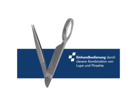 FIRST AID ONLY Pince précelle avec loupe, argent