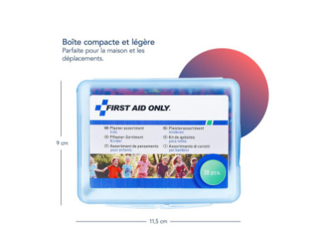 FIRST AID ONLY Boîte à pansements pour enfants