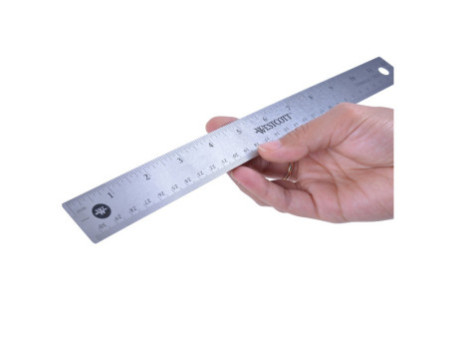 WESTCOTT Règle en métal avec dos en liège, longueur: 300 mm