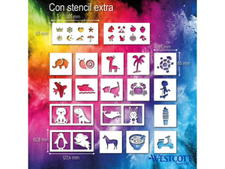 WESTCOTT Kit créatif feutres magiques avec stylo aérographe