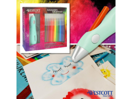 WESTCOTT Kit créatif feutres magiques avec stylo aérographe