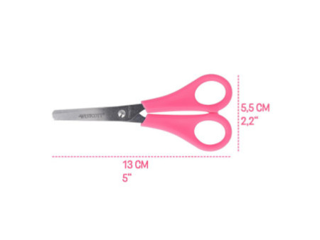 WESTCOTT Ciseaux de bricolage pour enfants, rose