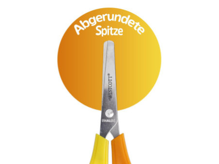 WESTCOTT Ciseaux de bricolage pour enfants, jaune/orange