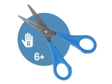 WESTCOTT Ciseaux de bricolage pour enfants, bleu