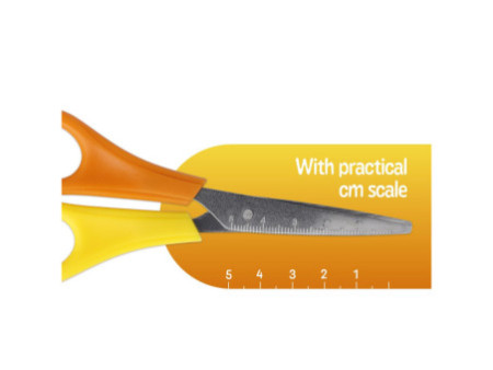 WESTCOTT Ciseaux de bricolage pour enfants, jaune/orange