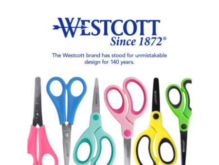WESTCOTT Ciseaux de bricolage pour enfants, jaune/orange