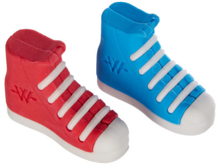 WESTCOTT Gomme en plastique Sneaker, blister de 2
