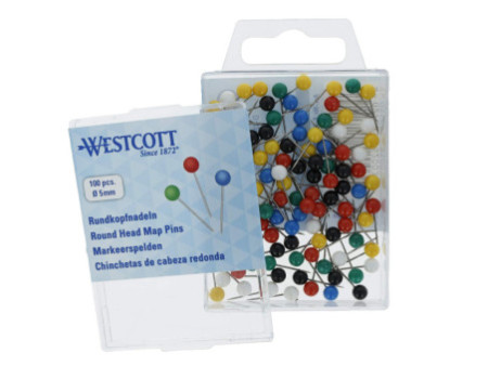 WESTCOTT Épingle à tête ronde, taille 5, assorti