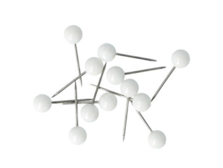 WESTCOTT Épingle à tête ronde, taille 5, blanc