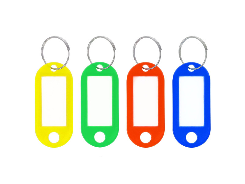 WESTCOTT Porte-clé avec anneau, pack de 4, assorti