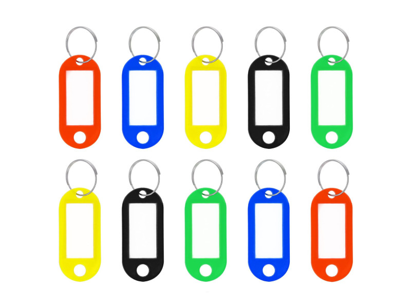 WESTCOTT Porte-clé avec anneau, pack de 10, assorti