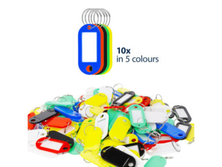WESTCOTT Porte-clé avec anneau, pack de 10, assorti