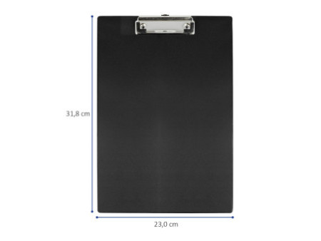 WESTCOTT Porte-bloc à pince, plastifié, A4, noir