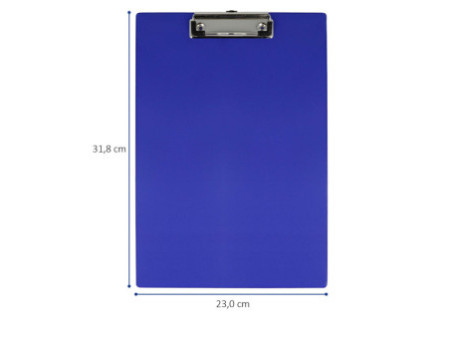WESTCOTT Porte-bloc à pince, plastifié, A4, bleu
