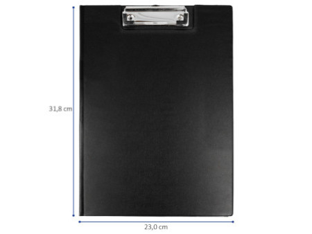 WESTCOTT Chemise porte-bloc à pince, plastifié, A4, noir