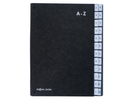 PAGNA trieur, format A4, 24 positions, A - Z, noir