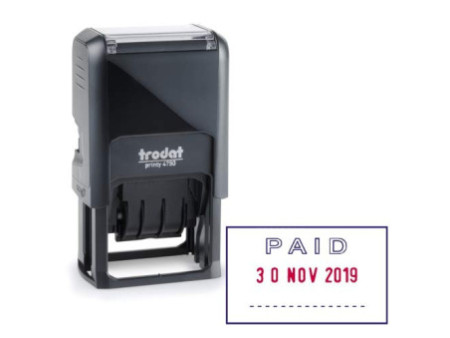 trodat Cassette de rechange 6/4750/2, pack de 2, bleu/rouge