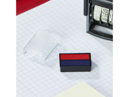 trodat Cassette d'encrage 6/4850/2, pack de 2, bleu/rouge