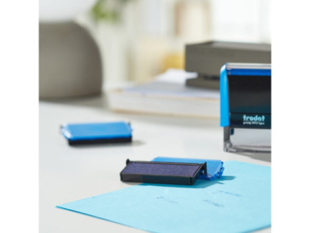 trodat Cassette d'encrage 6/4913, pack de 2, bleu