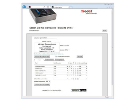 trodat Tampon pour texte 'Printy 4.0' 4911, noir
