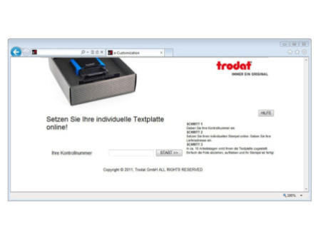 trodat Tampon pour texte 'Printy 4.0' 4911, bleu