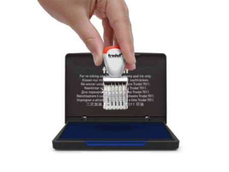 trodat Tampon encreur 9051, 90 x 50 mm, bleu