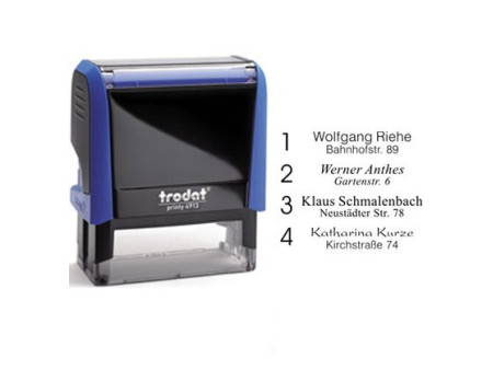trodat Tampon pour texte 4913 Printy 4.0, bleu