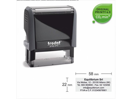 trodat Tampon pour texte 4913 Printy 4.0, gris