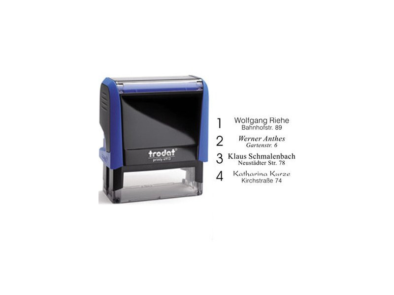 trodat Tampon marqueur de texte 4913 4.0, bleu