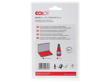 COLOP Set cassette d'encrage + encre, rouge