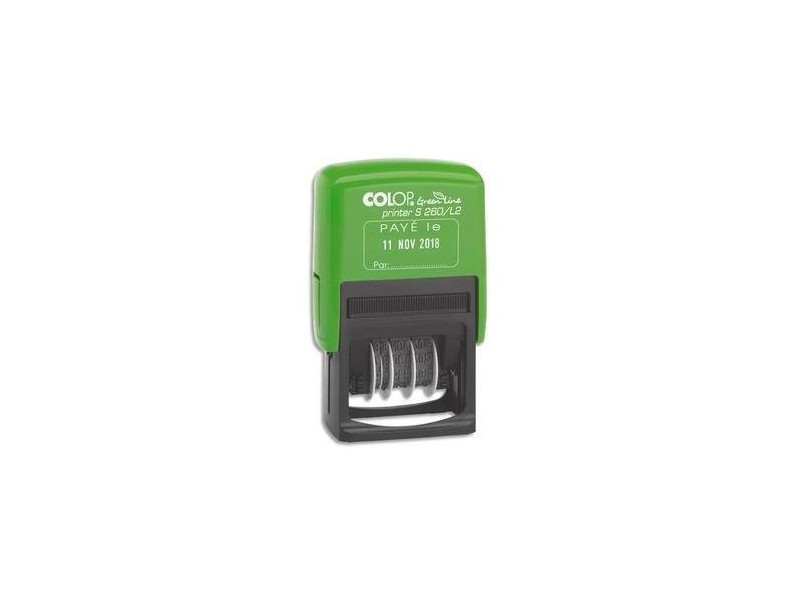 COLOP Tampon dateur 'GreenLine' Printer S260/L2 'PAYE le'