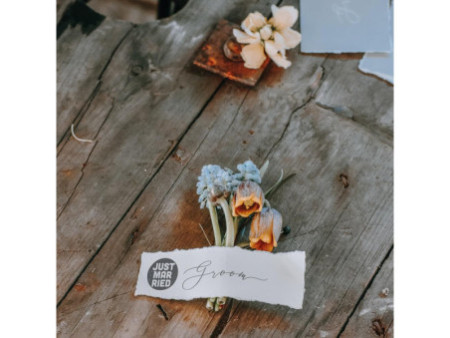 COLOP Kit tampon à motif 'LITTLE NIO' mariage, blanc