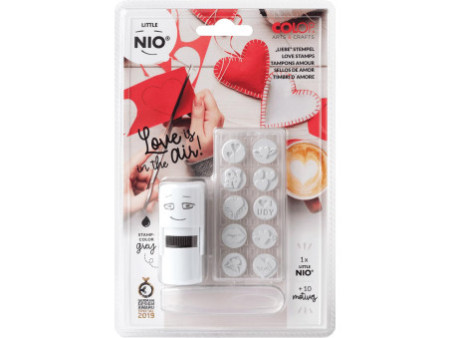 COLOP Kit tampon à motif 'LITTLE NIO' amour, blanc