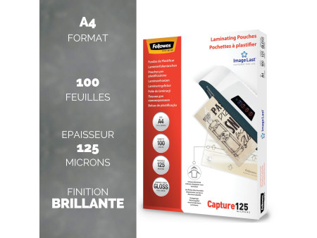 Fellowes Pochette de plastification, A4, brillante