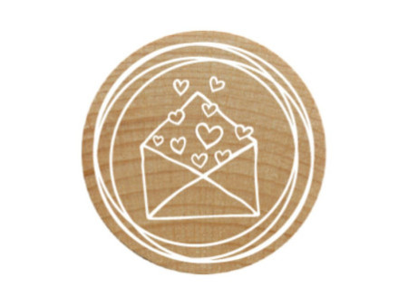 COLOP Tampon à motif Woodies 'enveloppe avec coeur'