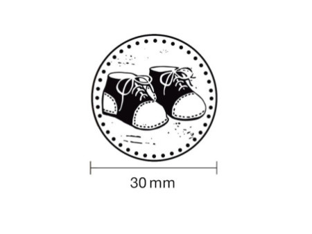 COLOP Tampon à motif Woodies 'chaussures de bébé'