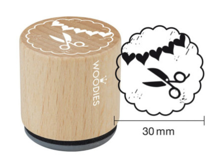 COLOP Tampon à motif Woodies Handmade 'ciseaux'