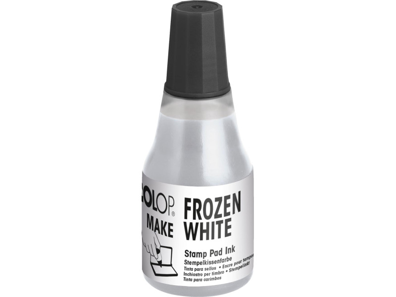 COLOP Encre pour tampon encreur MAKE, 25 ml, frozen white