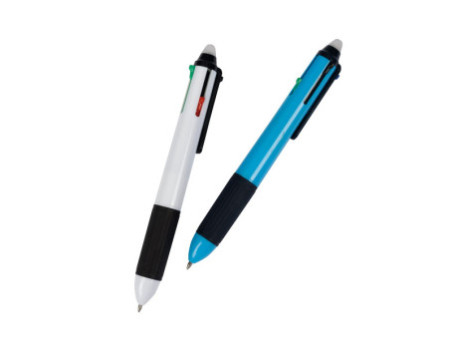 WEDO Stylo à bille à quatre couleurs, effaçable, blanc