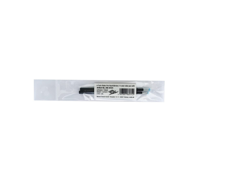 WEDO Recharge mine gel pour stylo à bille 4 couleurs, noir