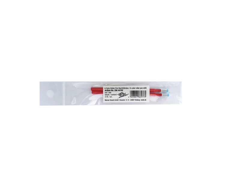 WEDO Recharge mine gel pour stylo à bille 4 couleurs, rouge