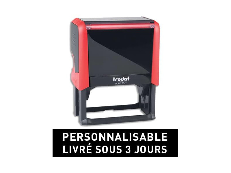 trodat Tampon marqueur de texte 4926 4.0, 8 lignes, rouge