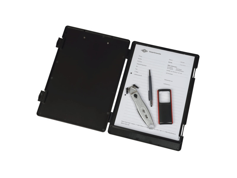 WEDO Porte-bloc à pince XS, format A4, noir,