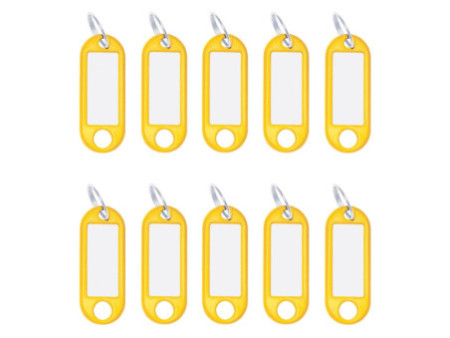 WEDO Porte-clés avec anneau, diamètre: 18 mm, jaune