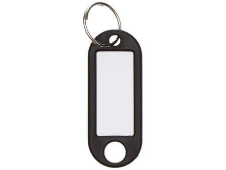 WEDO Porte-clés avec anneau, diamètre: 18 mm, noir