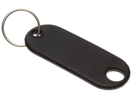 WEDO Porte-clés avec anneau, diamètre: 18 mm, noir