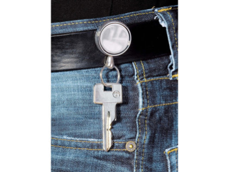 WEDO Clip de ceinture, avec cordon extensible en acier
