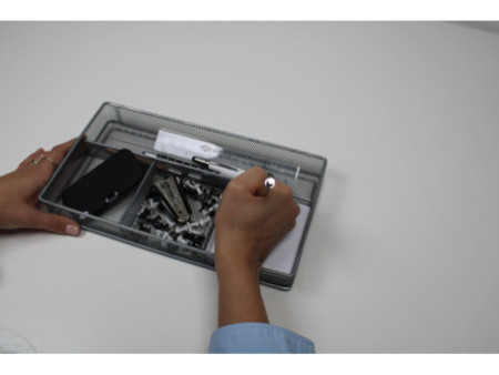 WEDO Plumier Office, en fil métallique, argent